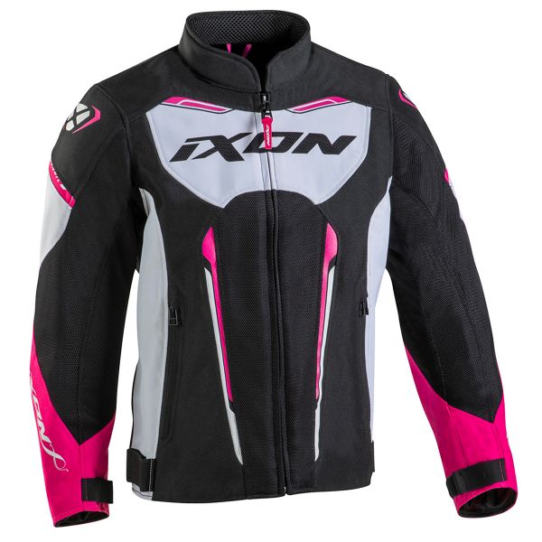 Blouson Moto Ixon Striker Air K L Black White Fuchsia Blouson Moto Ixon Striker Air K L Black White Fuchsia