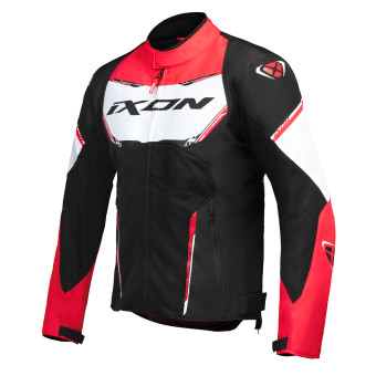 Blouson Moto Ixon Striker Air WP Black White Red