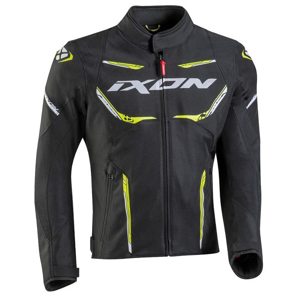 Blouson Moto Ixon Striker Air WP Black Yellow Vif White