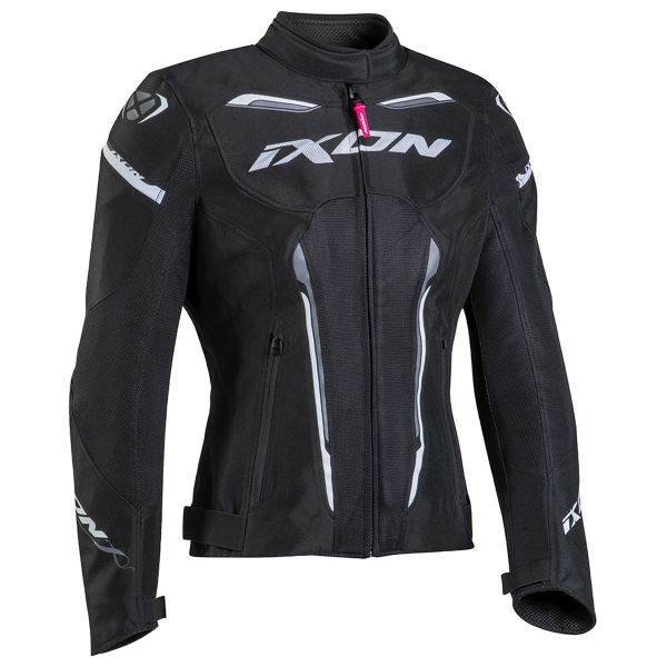 Blouson Moto Ixon Striker Air WPL Black White