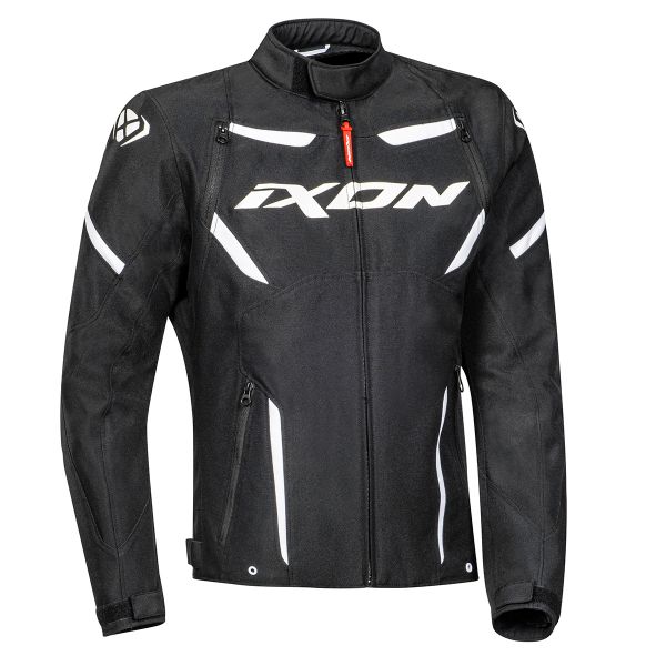 Blouson Moto Ixon Striker Black White CE Blouson Moto Ixon Striker Black White CE