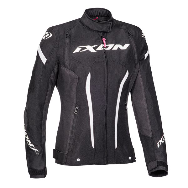 Blouson Moto Ixon Striker Lady Black White CE