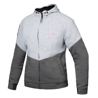 Blouson Moto Ixon Touchdown Lady Grey Silver Fuchsia