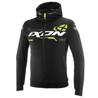 Blouson Moto Ixon Touchdown Ultra Black White Bright Yellow