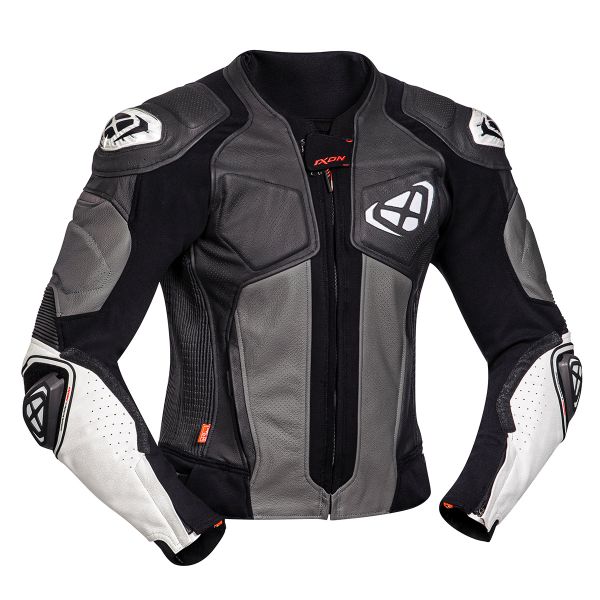 Blouson Moto Ixon Vendetta Jacket Evo Black Grey White