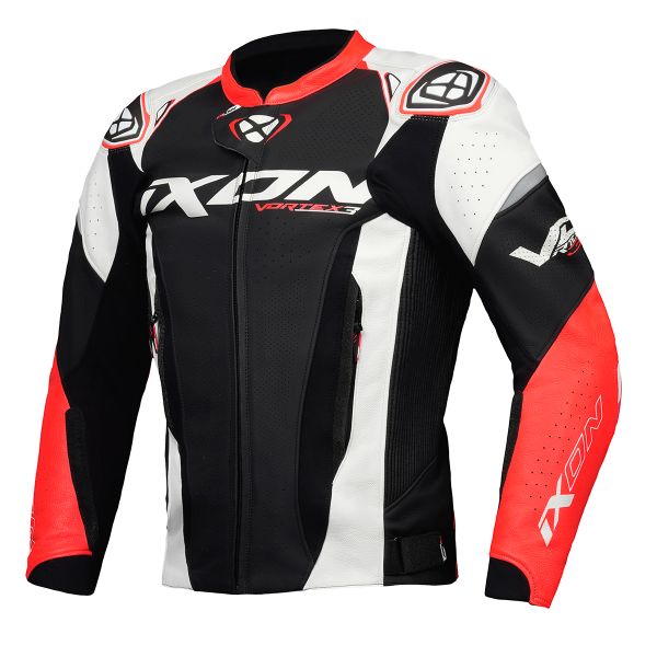 Blouson Moto Ixon Vortex 3 Jacket Black White Red Blouson Moto Ixon Vortex 3 Jacket Black White Red