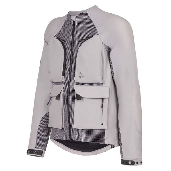 Blouson Moto Knox Armoured Tor Shirt Light Grey