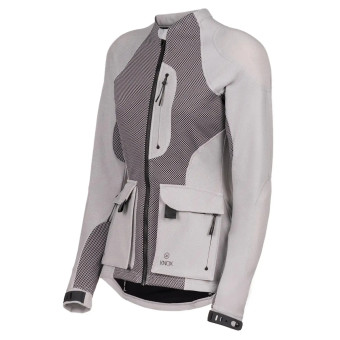 Blouson Moto Knox Armoured Womens Tor Armoured Shirt Light Grey Blouson Moto Knox Armoured Womens Tor Armoured Shirt Light Grey