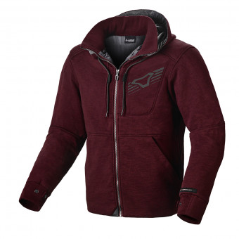 Blouson Moto Macna District Hoodie Burgundy