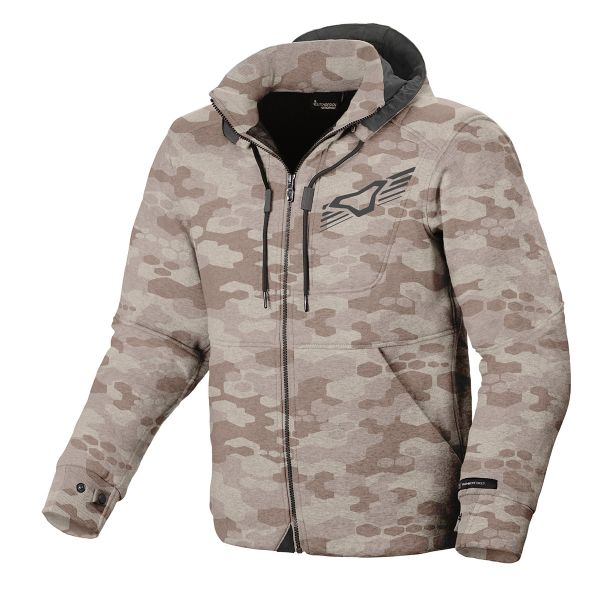 Blouson Moto Macna District Hoodie Green Print