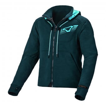 Blouson Moto Macna District Hoodie Lady Blue