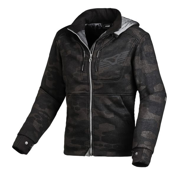 Blouson Moto Macna District Hoodie Lady Grey Print Blouson Moto Macna District Hoodie Lady Grey Print