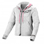 Blouson Moto Macna District Hoodie Lady Light Grey