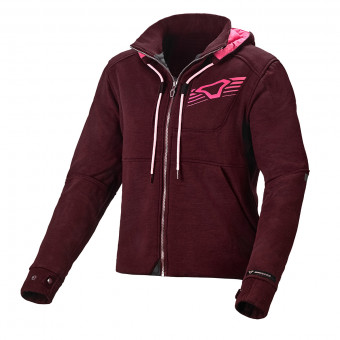 Blouson Moto Macna District Hoodie Lady Red