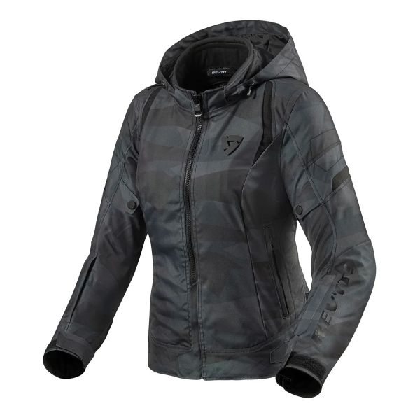 Blouson Moto REV'IT Flare 2 Ladies Camo Noir Gris