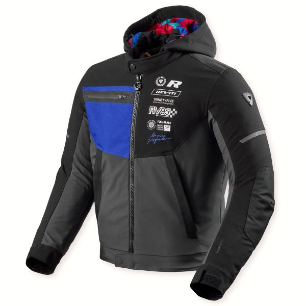 Blouson Moto REV'IT Haste H2O Black Blue