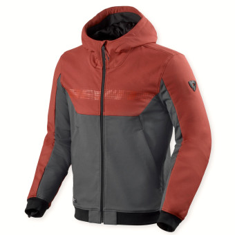 Blouson Moto REV'IT Hoodie Parabolica 2 Burgundy Red Grey