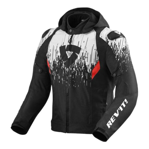 Blouson Moto REV'IT Quantum 2 H2O Noir Blanc