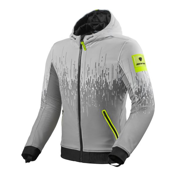 Blouson Moto REV'IT Quantum 2 WB Gris Clair Neon Jaune
