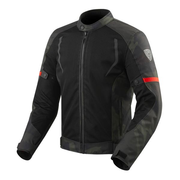 Blouson Moto REV'IT Torque Noir Vert Armee