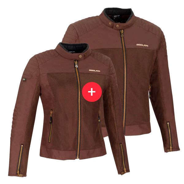 Blouson Moto Segura Duo Oskar Brown Homme et Femme