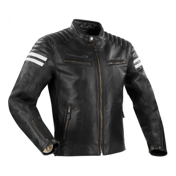 Blouson Moto Segura Funky Black White