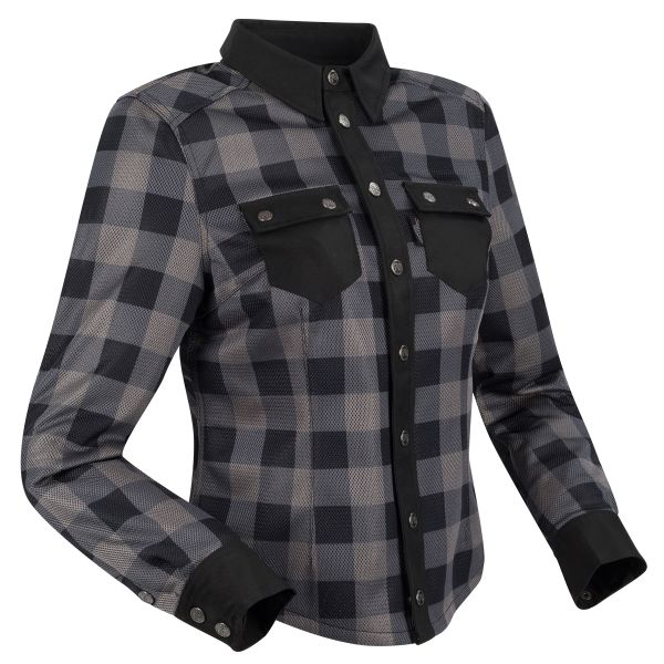 Blouson Moto Segura Lady Jovan Black Grey