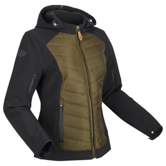 Blouson Moto Segura Lady Natcho 2 Noir Kaki