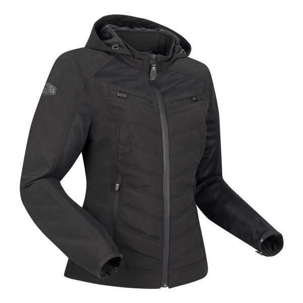 Blouson Moto Segura Lady Natcho Vented Black Grey