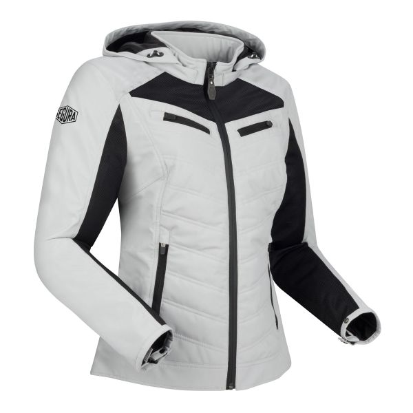 Blouson Moto Segura Lady Natcho Vented Grey White Blouson Moto Segura Lady Natcho Vented Grey White