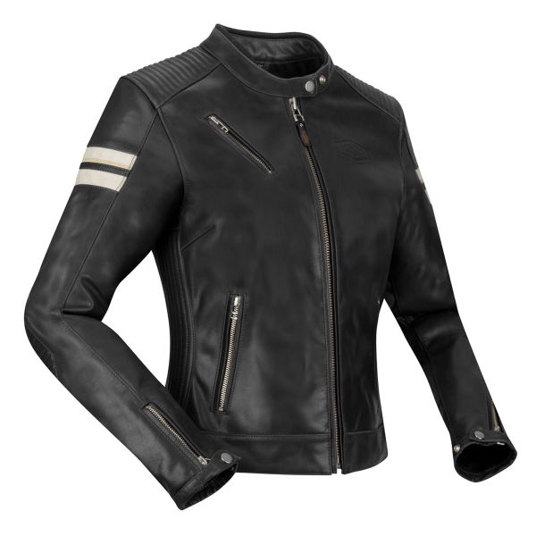Blouson Moto Segura Lady Romeo Black White