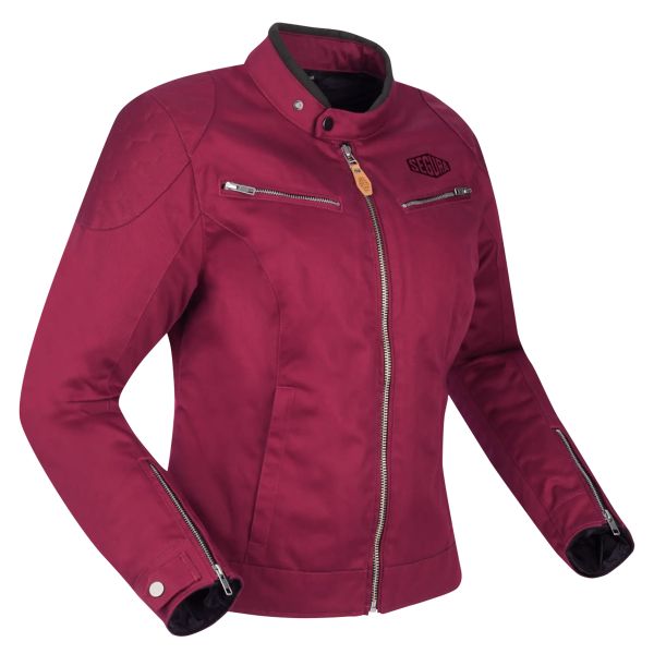 Blouson Moto Segura Lady Tina Burgundy