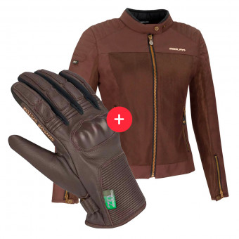 Blouson Moto Segura Oskar Brown + Swan Brown Blouson Moto Segura Oskar Brown + Swan Brown