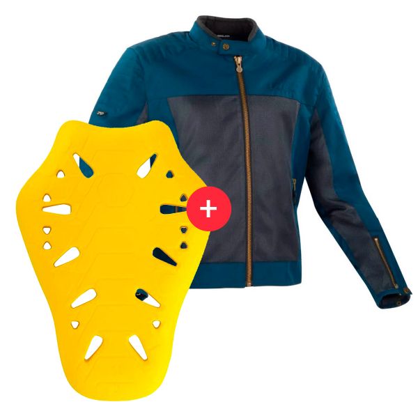 Blouson Moto Segura Oskar Marine + Flex Omega Dorsale Level 2