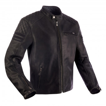 Blouson Moto Segura Track Leather Black