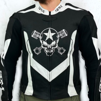 Blouson Moto SPARTMOTARD SPM Stars White 12
