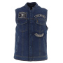 Blouson Moto Von Dutch Apache Denim Bleu Dirty