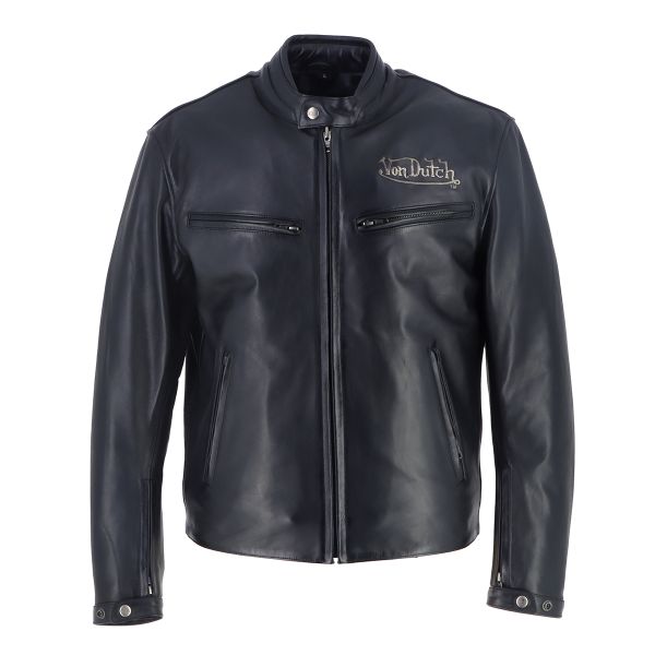 Blouson Moto Von Dutch Basic Leather Rag Noir