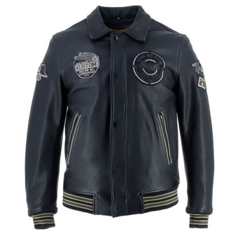 Blouson Moto Von Dutch Brooklyn Leather Wash Black