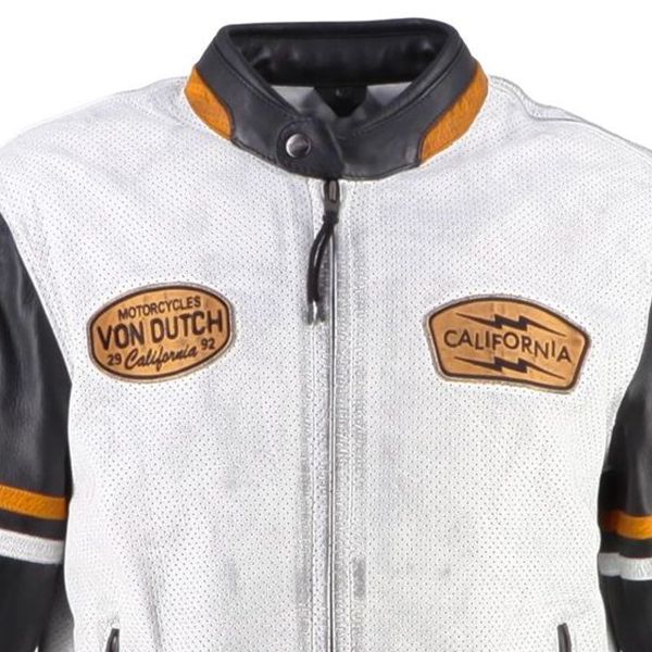 Von Dutch California Air Leather White Black Gold