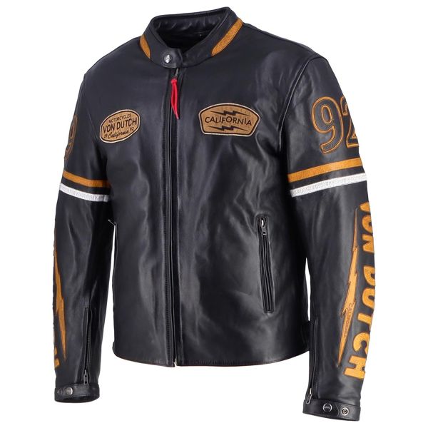 Von Dutch California Leather Black Gold White