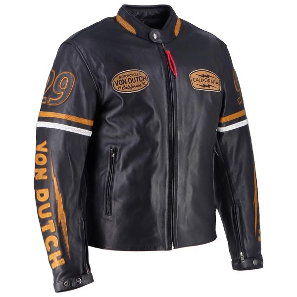 Von Dutch California Leather Black Gold White