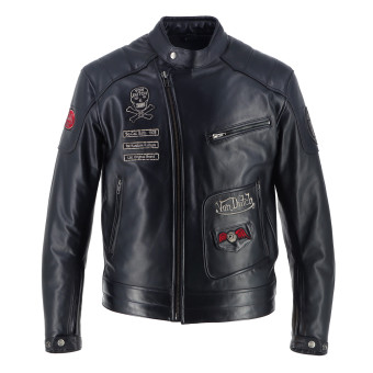 Blouson Moto Von Dutch Coliseum Leather Rag Noir