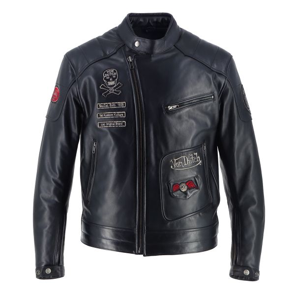 Blouson Moto Von Dutch Coliseum Leather Rag Noir