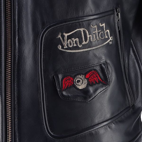 Von Dutch Coliseum Leather Rag Noir