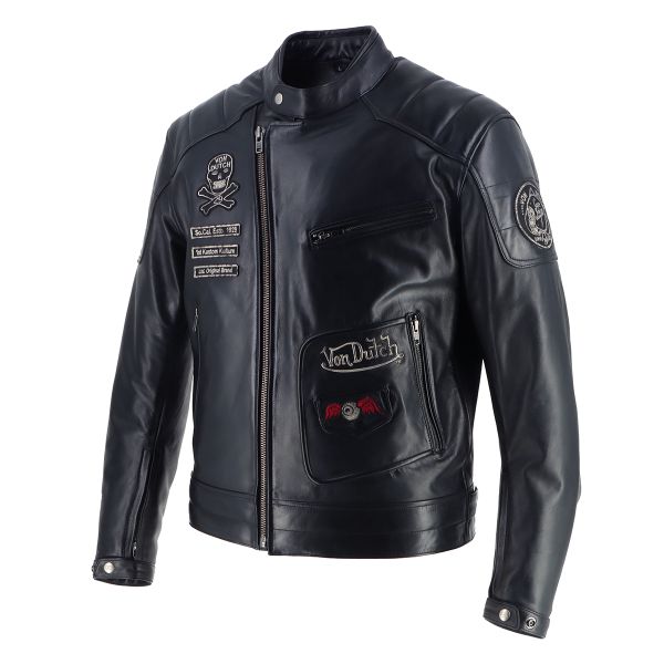 Von Dutch Coliseum Leather Rag Noir
