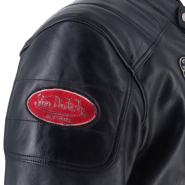 Von Dutch Coliseum Leather Rag Noir