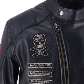Von Dutch Coliseum Leather Rag Noir