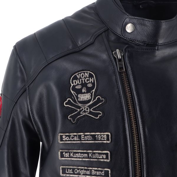 Von Dutch Coliseum Leather Rag Noir