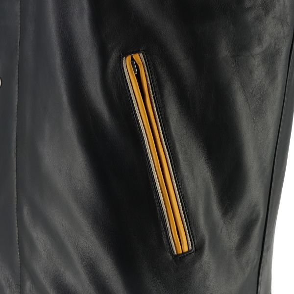 Von Dutch Collegian Leather Rag Noir Jaune